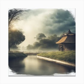 House By The Water Canvas Print