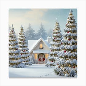 Christmas Scene Canvas Print