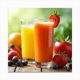 Fresh Fruit Juice Canvas Print