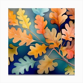Autumn Oak Leaves Canvas Print