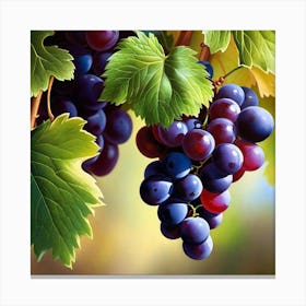 Grapes On The Vine 3 Canvas Print