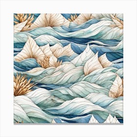 Seaweed Pattern Canvas Print