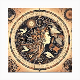 Astrology Wiccan Inspiration Canvas Print