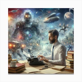 Sci-Fi Painting Canvas Print