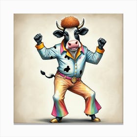 Cow Dancing 5 Canvas Print