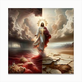 Jesus In The Desert 1 Canvas Print