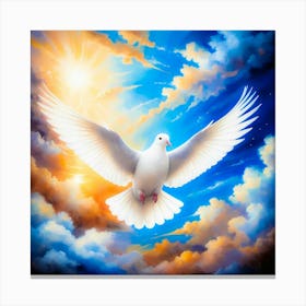 Dove In The Sky Canvas Print