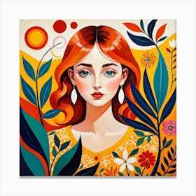 Girl With Red Hair Canvas Print