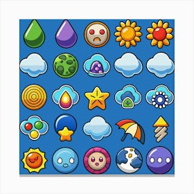 Game Ui Icons 1 Canvas Print