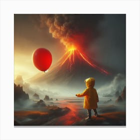 A smoky volcano 2 Canvas Print