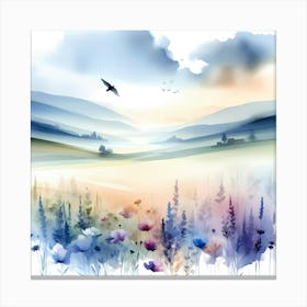 Watercolor Landscape Painting 31 Canvas Print