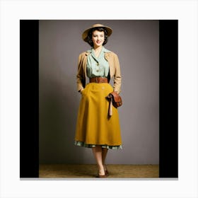 Woman In A Yellow Skirt Canvas Print