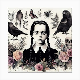 wednesday adams portrait 1 Canvas Print