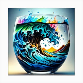 Wave In A Glass 1 Canvas Print