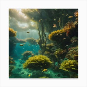 Surreal Underwater Landscape Inspired By Dali 1 Canvas Print