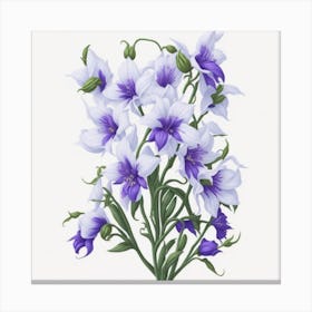 Violet Flowers myluckycharm Canvas Print