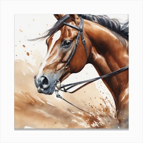 Horse In Watercolour Canvas Print