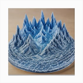 3d Printed Ice Sculpture Canvas Print