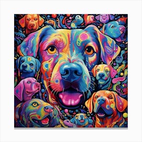 Rainbow Dogs Canvas Print