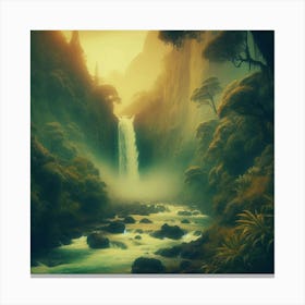 Waterfall In The Forest 1 Canvas Print