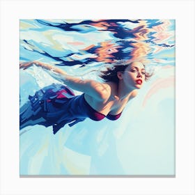 Underwater Woman 4 Canvas Print