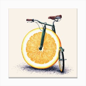 Orange Bicycle Canvas Print