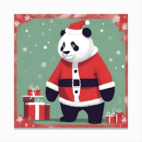 Giant Santa Panda Canvas Print