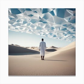 Man In The Desert 101 Canvas Print