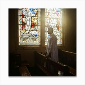 A Depiction Of A Spiritual Resurgence In The Scenery Of A Serene Church Backlit By Sunwashed Stain 2 1 Canvas Print