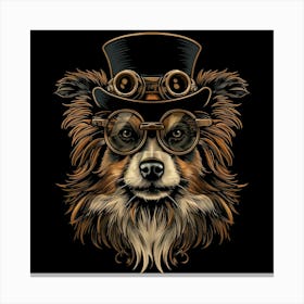 Steampunk Dog 40 Canvas Print