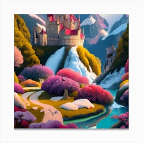 A beautiful and wonderful castle in the middle of stunning nature 5 Canvas Print