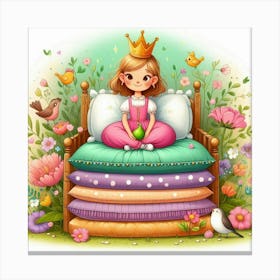 Princess On The Bed Canvas Print