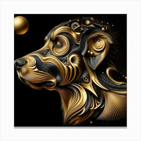 Fractal Dog Canvas Print