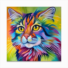 Colorful Cat 2 Canvas Print