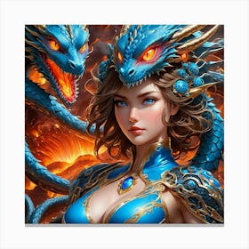 Dragon Girl khhu Canvas Print