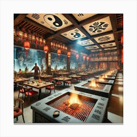 Sovereign Flame Taoist Temple Han Grill Canvas Print