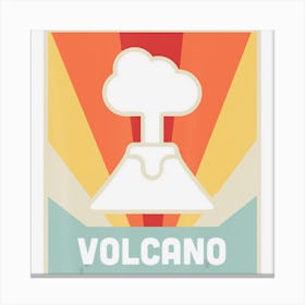 Retro Vintage Lava Volcano Canvas Print