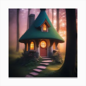 Fairy House In The Forest 2 Canvas Print