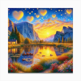 Sunset In Yosemite 1 Canvas Print