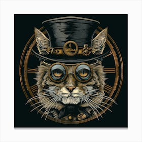 Steampunk Cat 25 Canvas Print