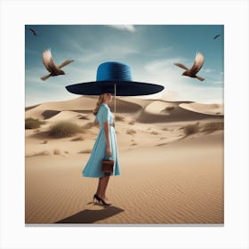 Hat In The Desert Canvas Print