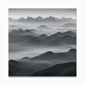 Fog In The Mountains Canvas Print