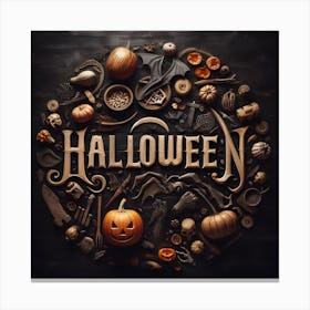 Halloween Typography Canvas Print
