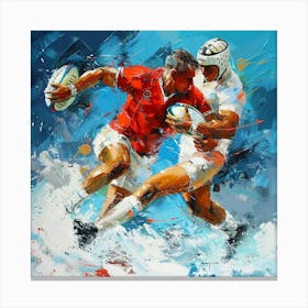 Rugby Players In Action 8 Canvas Print