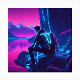 Neon Wallpaper Canvas Print