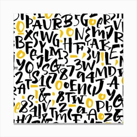 Letters Pattern Canvas Print