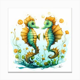 Seahorses Canvas Print