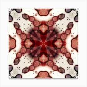 Abstract Pattern Spilled Watercolor Red 1 Canvas Print