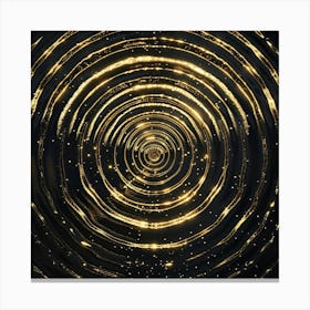 Abstract Golden Swirls 1 Canvas Print