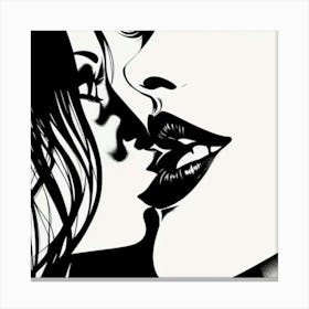 Kissing Canvas Print